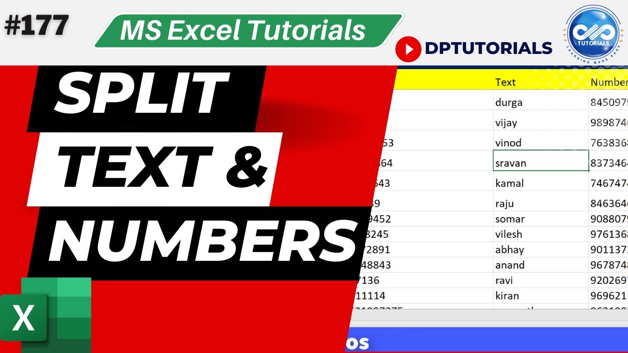 How To Split Text And Numbers Using Formula In Excel