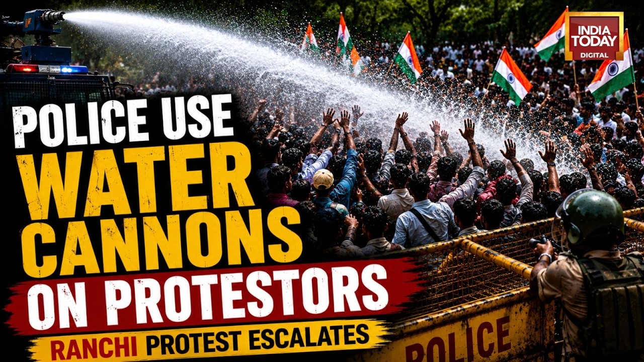 Ranchi Protest Live Updates: Police Use Water Cannons On Protestors | JPSC-JSSC | Paper Leak