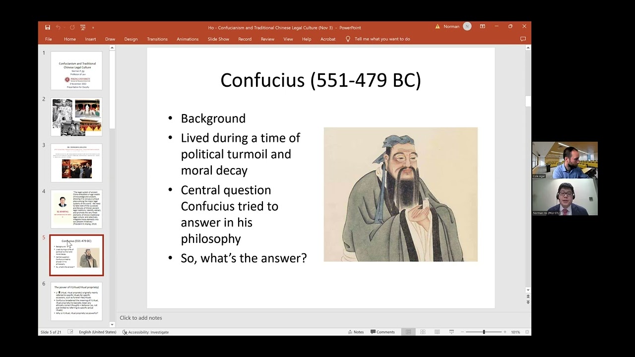 Legal Masterclass "Confucianism and Traditional Chinese Legal Culture"