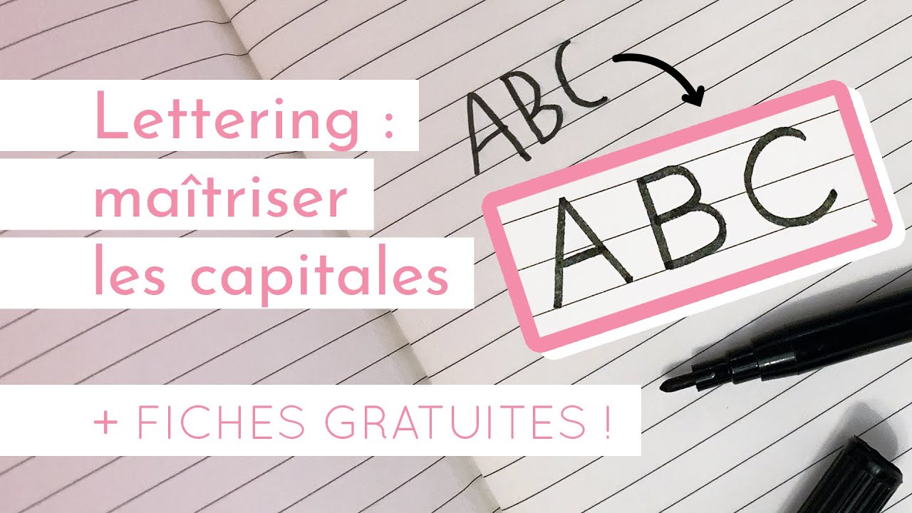 DESSINER DES CAPITALES D’IMPRIMERIE OU LETTRES BÂTONS EN LETTERING | Alexiane Davenport Lettering