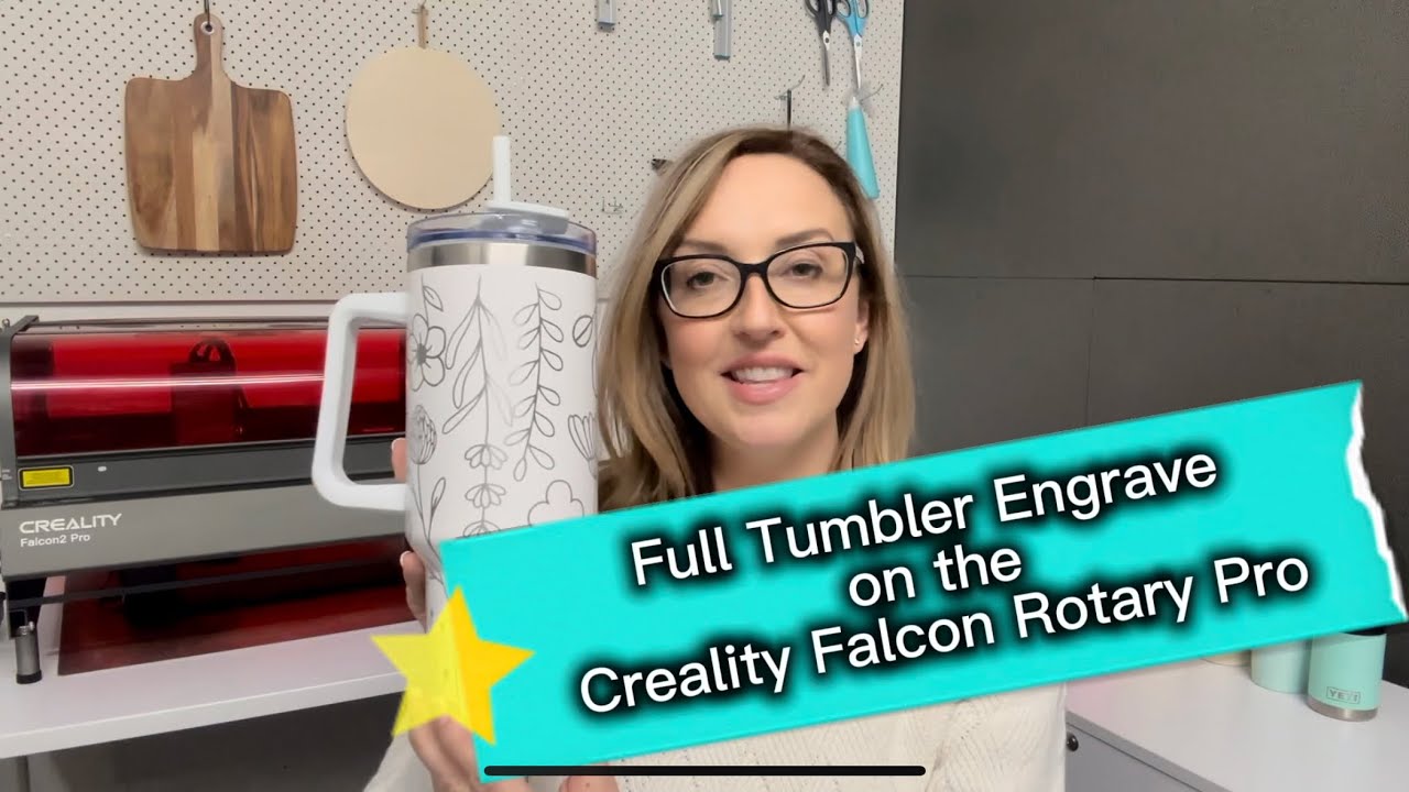 How to: Full Stanley 40oz engraved tumbler wrap. Creality Falcon Pro & Rotary Pro #laserengraving