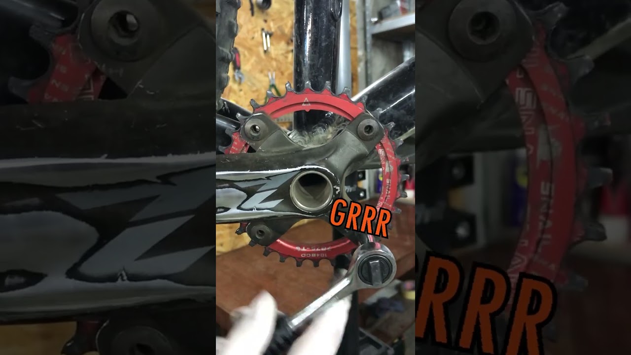 SATISFYING MTB chainring replacement!!!!!  #bike #mtb #satisfying