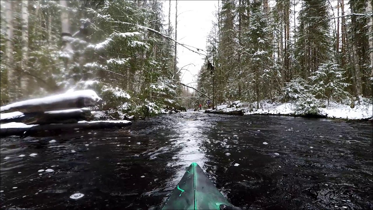 Koskenlasku Multialla 4.5.19 Vehkoon pohjoispuolella - Spring rafting session in Multia