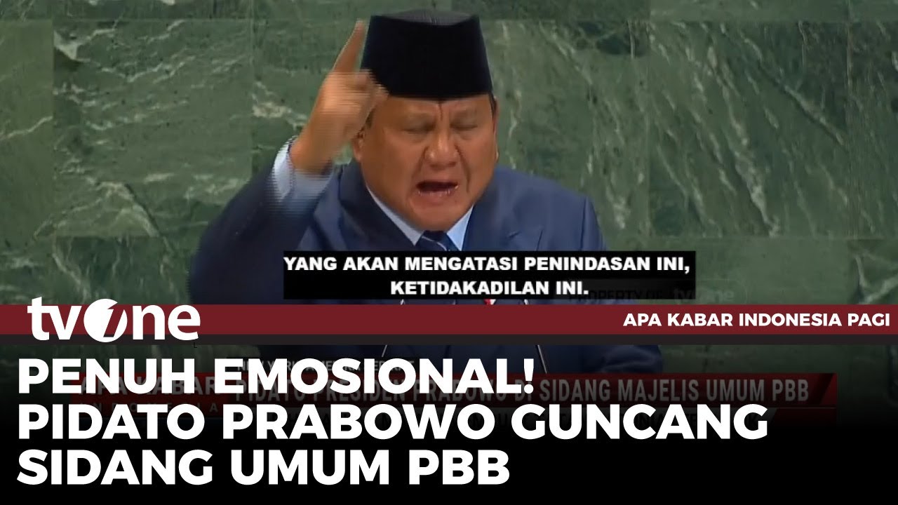 FULL Pidato Presiden Prabowo di Sidang Umum PBB ke-80 [Subtitle Bahasa Indonesia] | AKIP tvOne