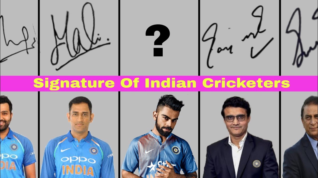 Signature Of 🇮🇳Indian Cricketers || Famous Cricketers Autograph