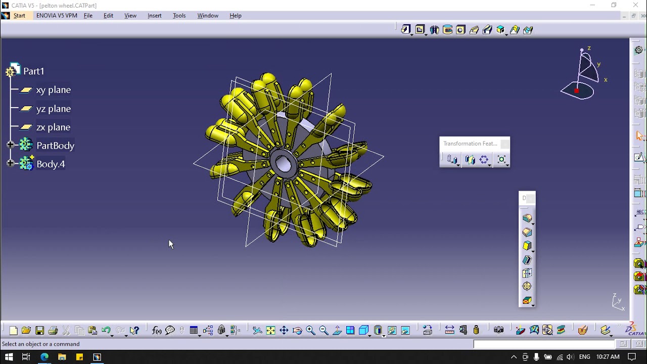 analysis of pelton wheel turbine using ANSYS