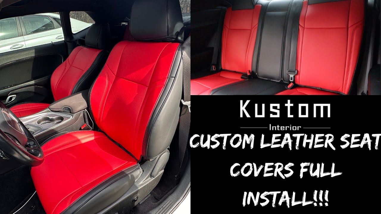 Чехол на сиденье из кожи Kustom Interior для Dodge Challenger 2015+, полная установка