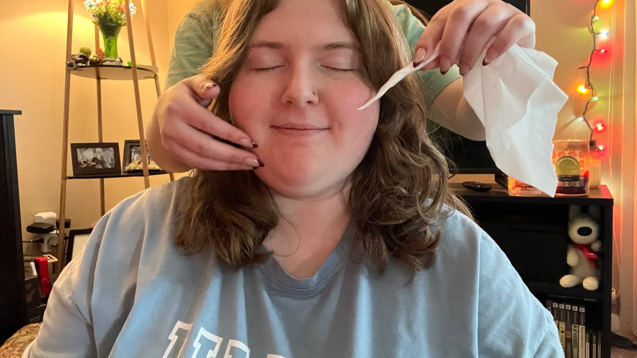 asmr | tingly face relaxation on each other 🫶🏻