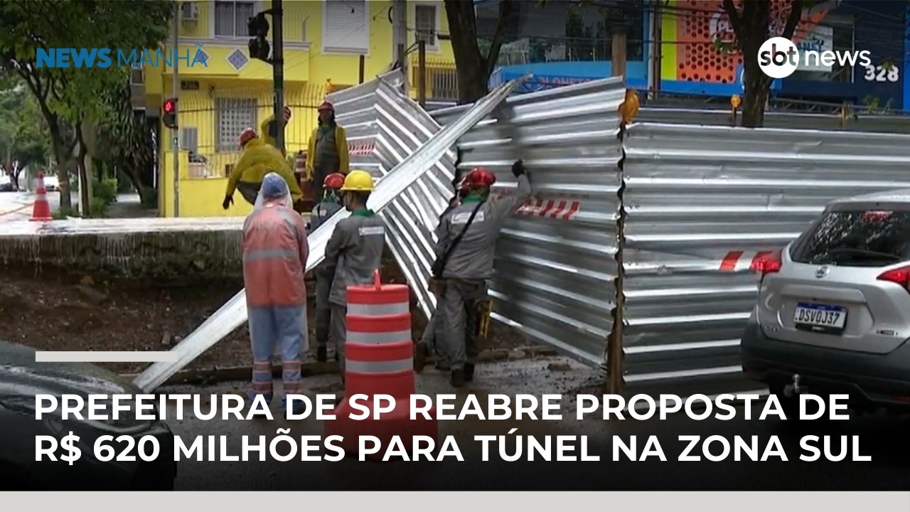 Prefeitura de SP reabre proposta de R$ 620 milhões para túnel na zona sul | #NewsManhã