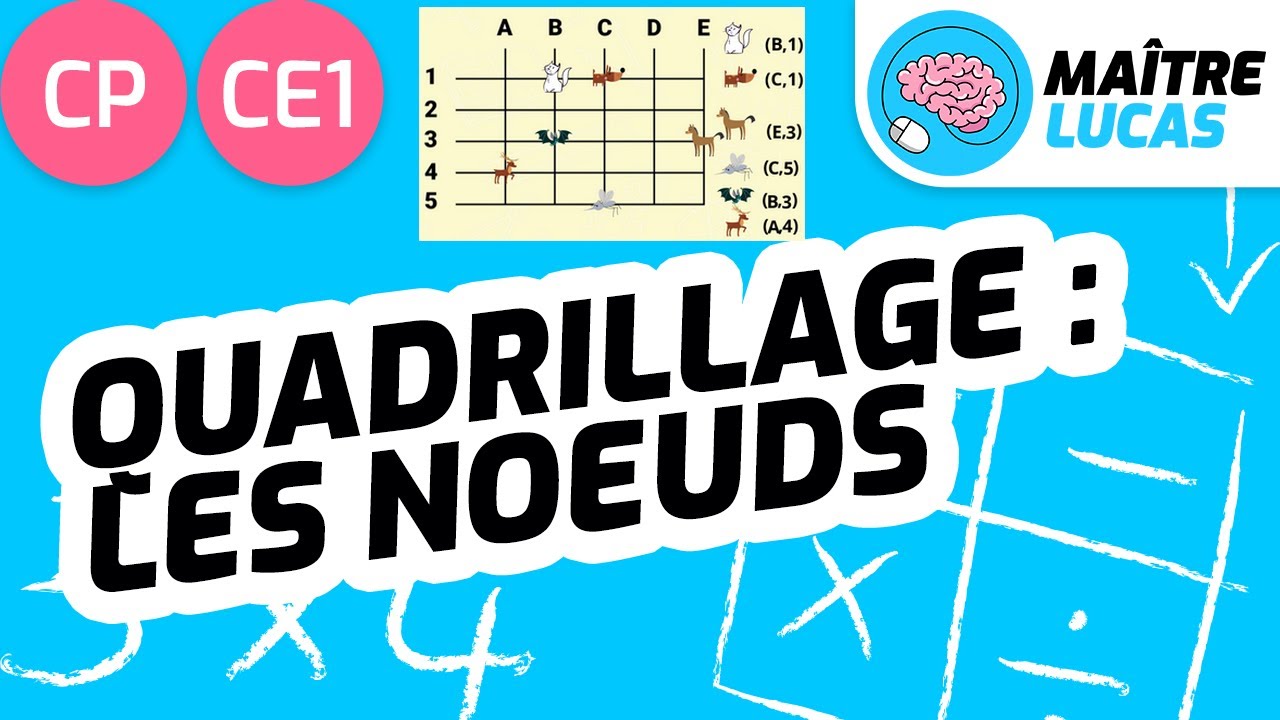 Quadrillage : les nœuds CE1 - CP - Cycle 2 - Maths - Géométrie