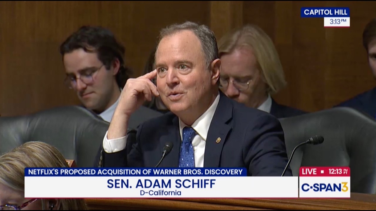 Netflix and Warner Merger Faces Schiff Questions at Senate Hearing