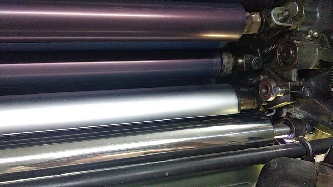 Heidelberg gto 46 ajuste sujecion  de los rodillos de agua y dadores de tinta