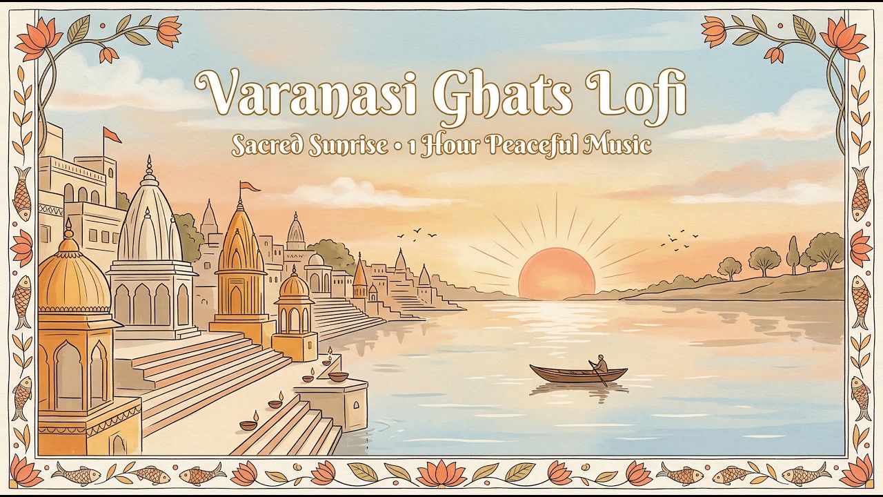 Varanasi Ghats Lofi 🙏 | Sacred Sunrise |1 Hour Peaceful Music for Meditation,Study & Deep Sleep