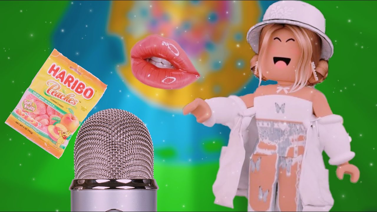 roblox asmr~ CUPPED MOUTH SOUNDS + GUMMY EATING