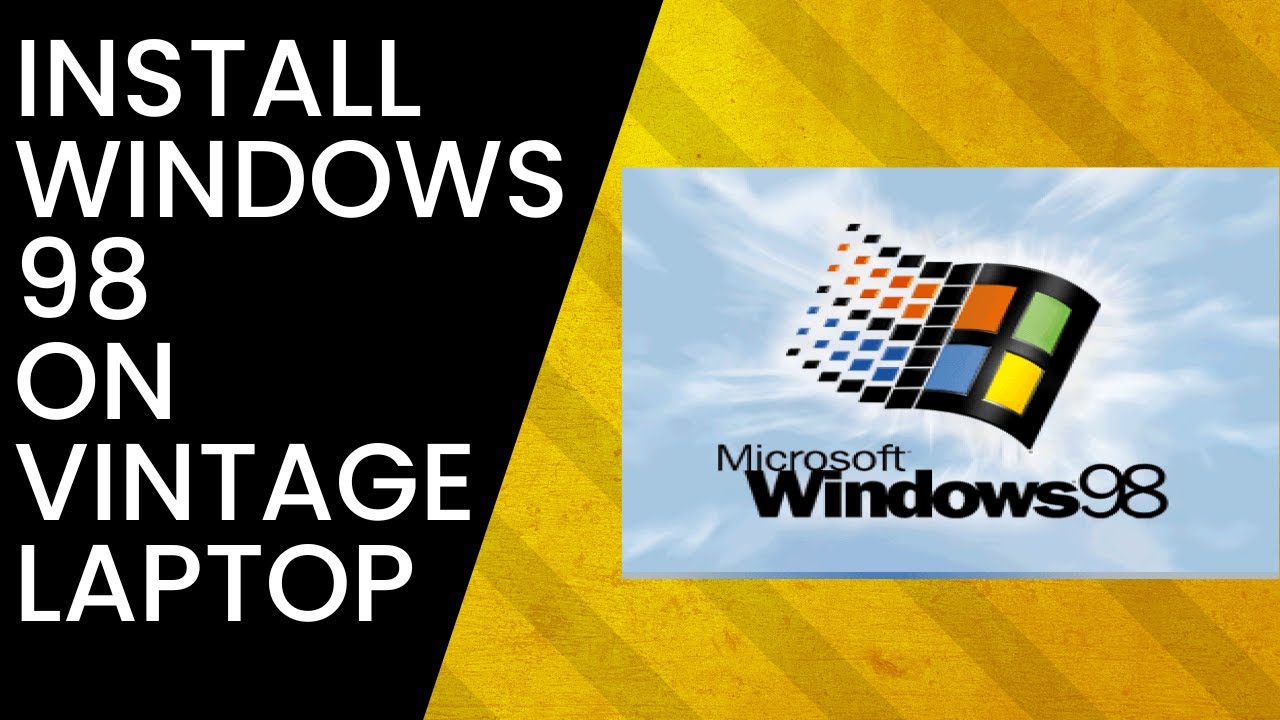 Installing Windows 98 On Vintage HP Laptop Using CD-ROM Drive (Built-In)