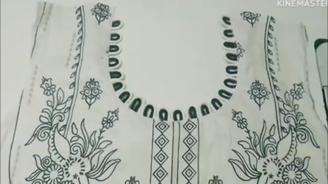 Trending Neck design, easy way to make fabric neck pattern.