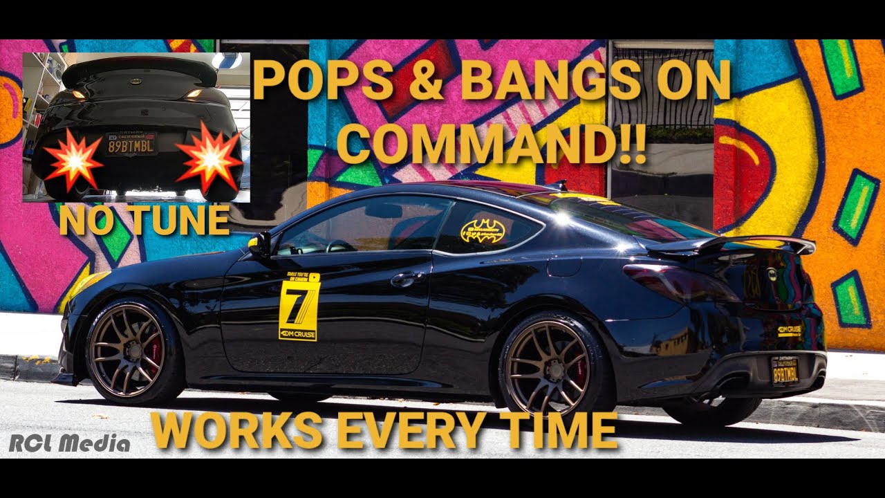 GENESIS COUPE POPS & BANGS WITHOUT A TUNE!! (HOW TO)