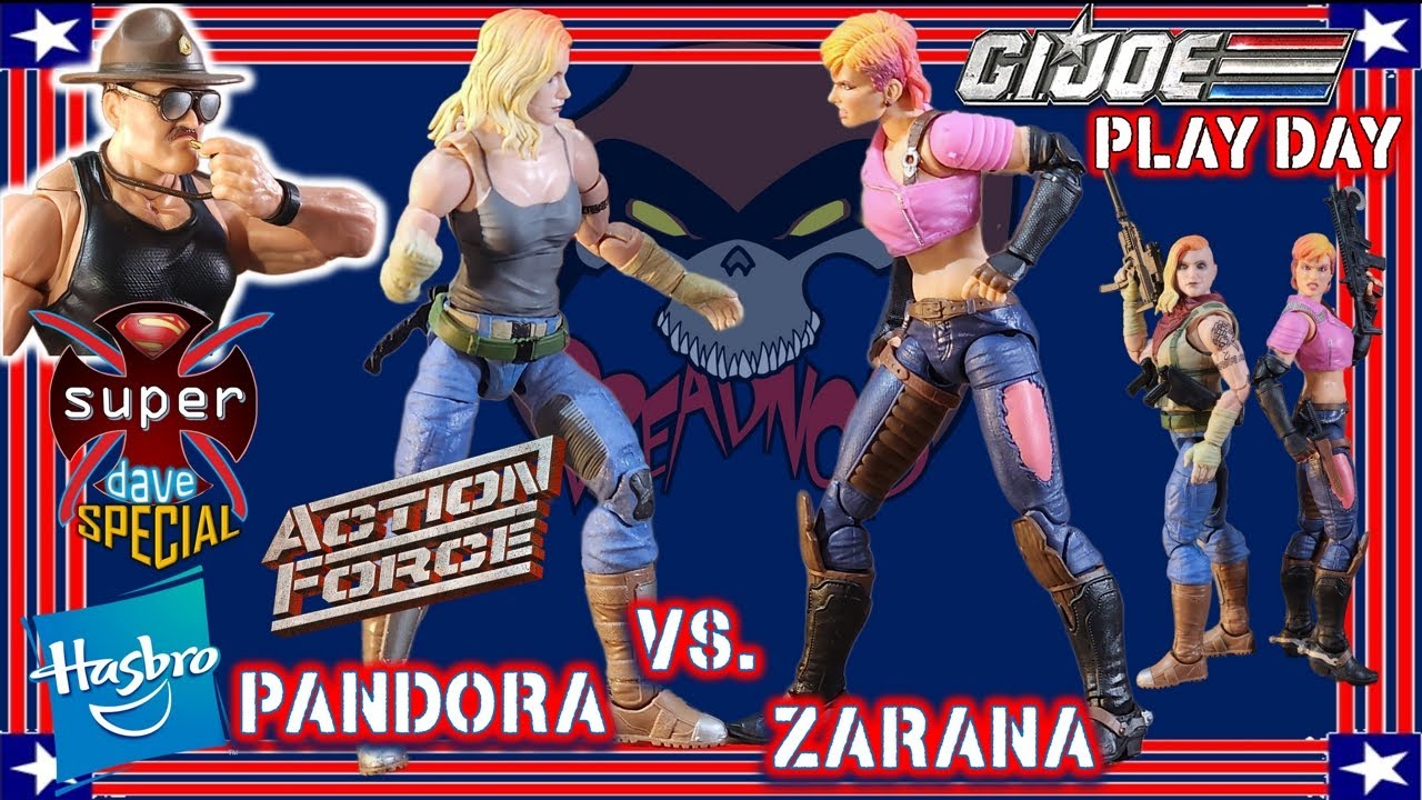 GI Joe Classified Zarana Vs. Action Force Pandora Review with Sargent Slaughter | GI Joe PlayDay