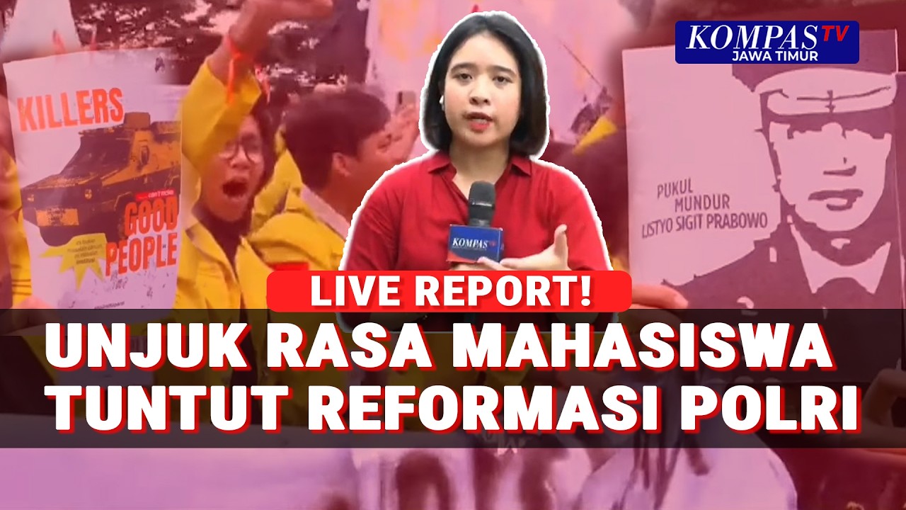 Aksi Demo Mahasiswa di Depan Mabes Polri, Desak Reformasi Institusi Pasca Kasus Brimob Tual!