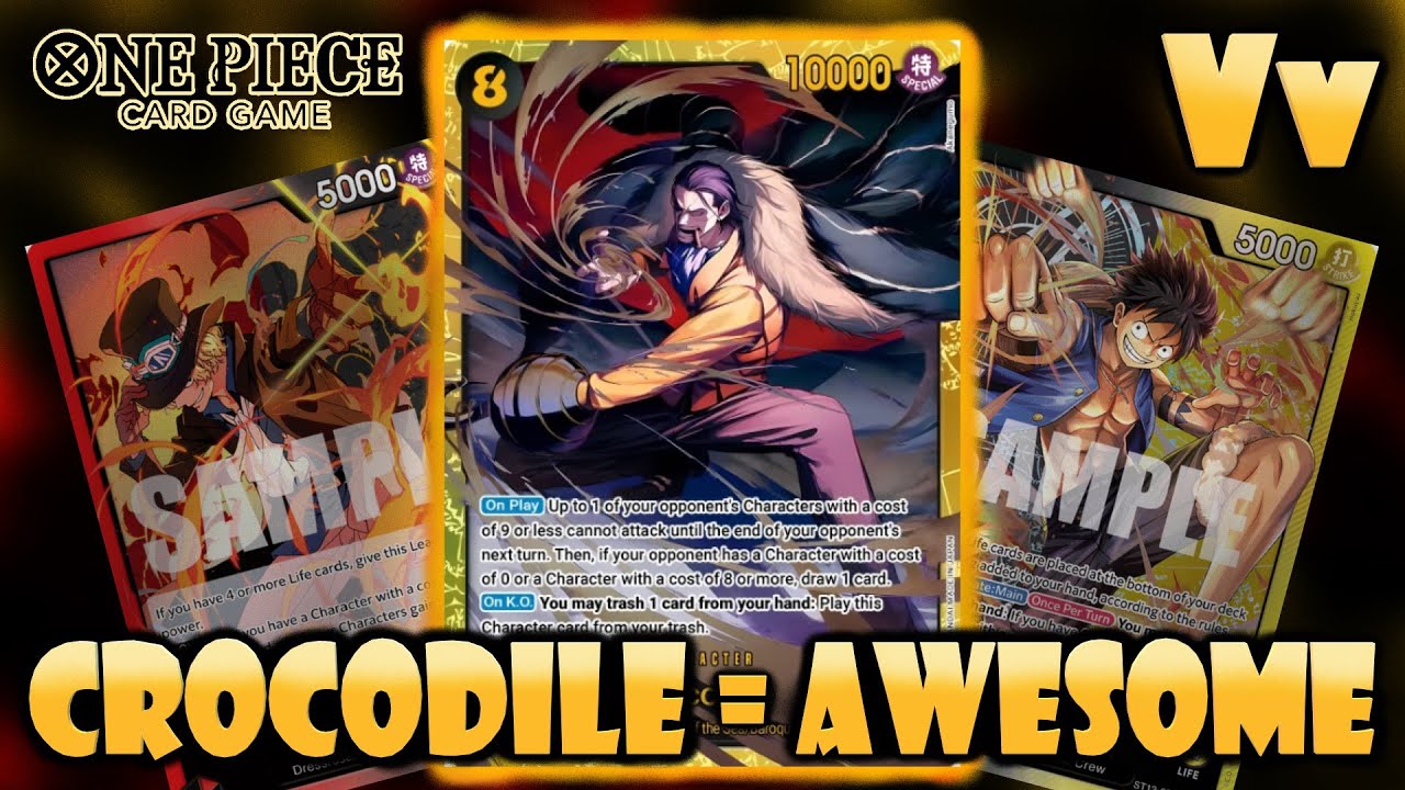 One Piece TCG: Этот новый OP-14 SEC Крокодил &mdash; угроза (геймплей RB Sabo, BY Luffy и B Lucci)