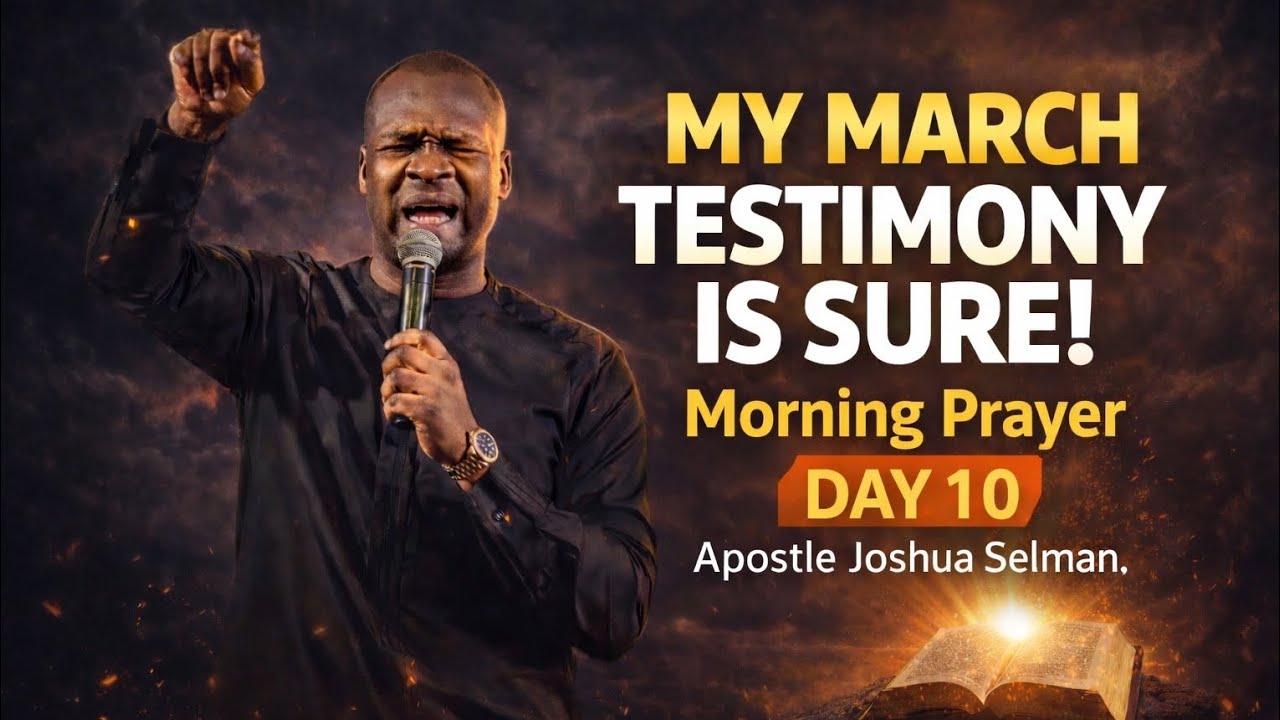 DAY 10  My MARCH TESTIMONY IS SURE! Morning Prophetic Prayer  Apostle Joshua Selman