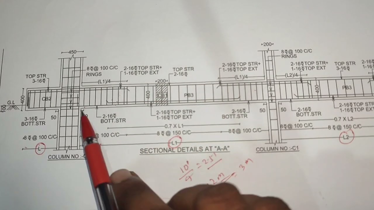 beam drawing at site. practical knowledge
