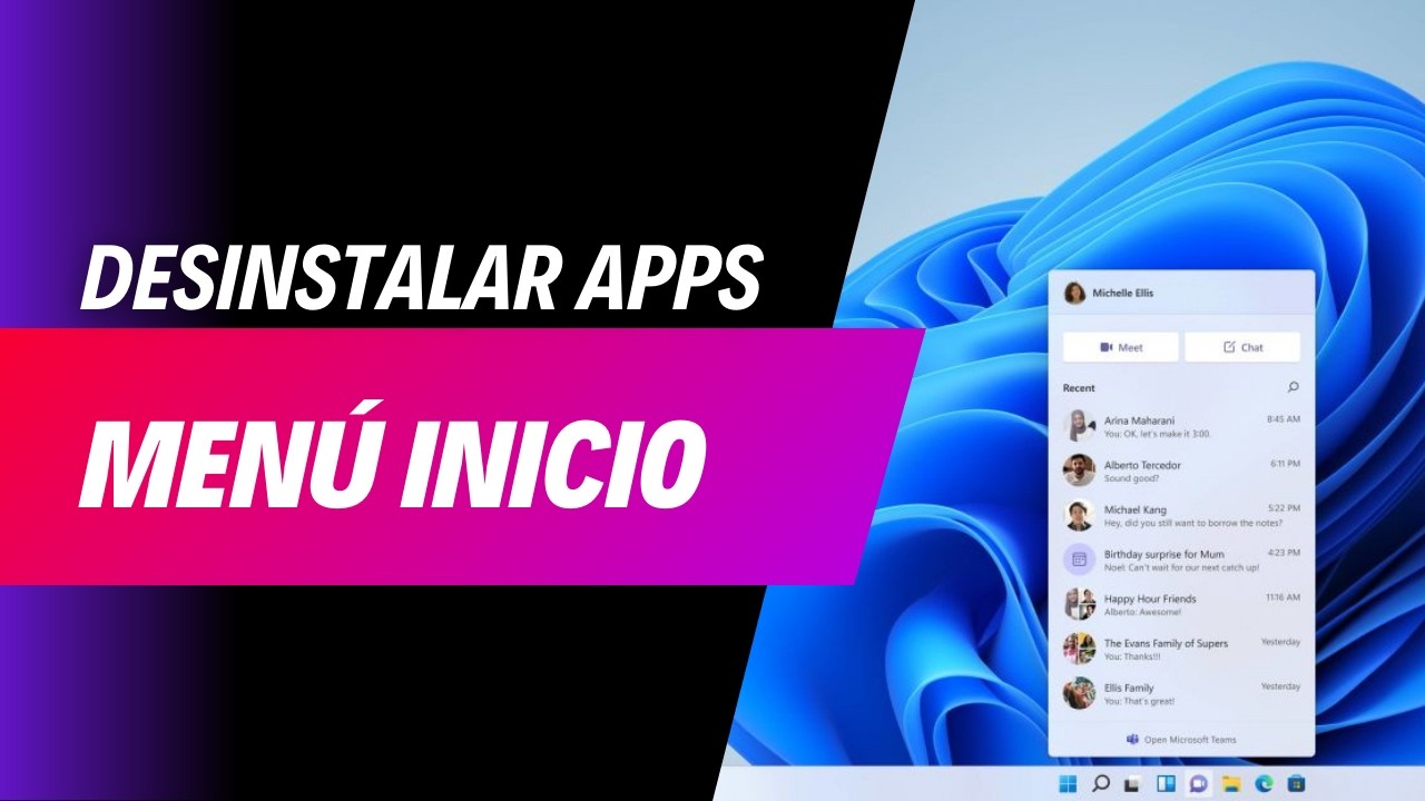 Cómo desinstalar aplicaciones desde el menú Inicio en Windows 11