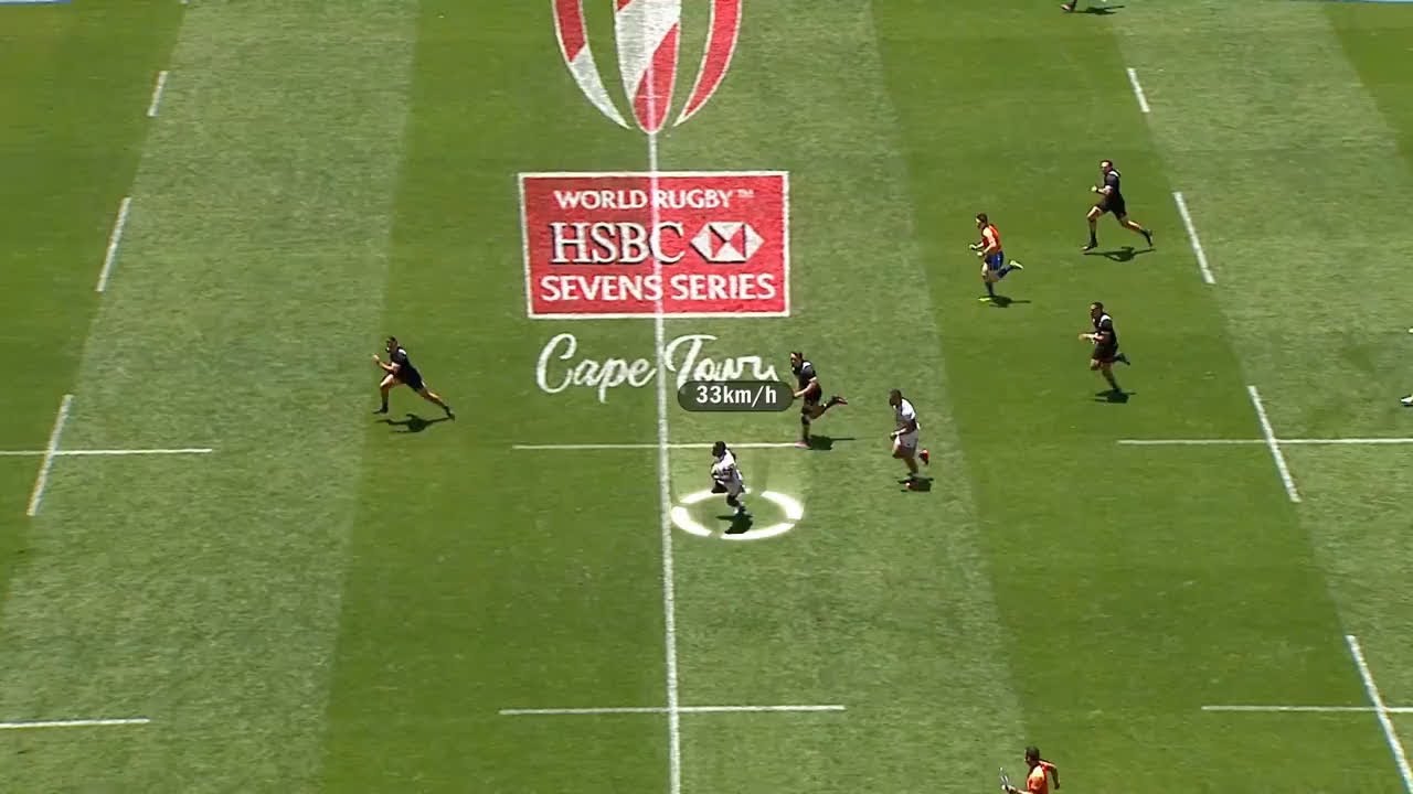 Carlin Isles hits 37 km/h at the Cape Town 7s