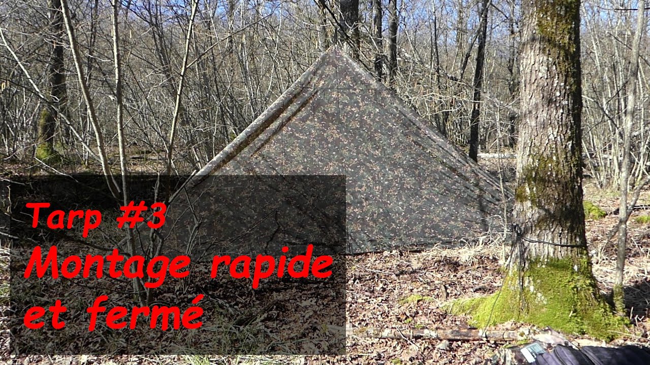 Tarp #3 montage fermé et rapide en forêt
