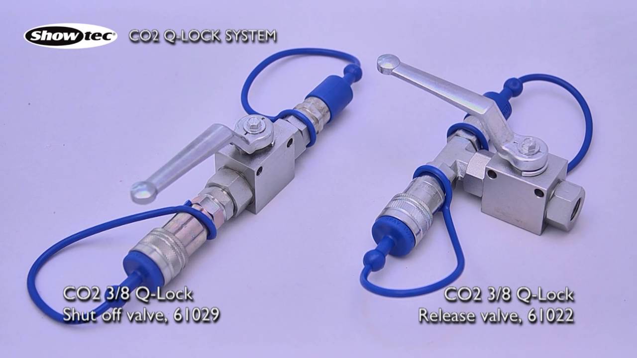 Showtec co2 Q-Lock System for fast co2 Set Ups.