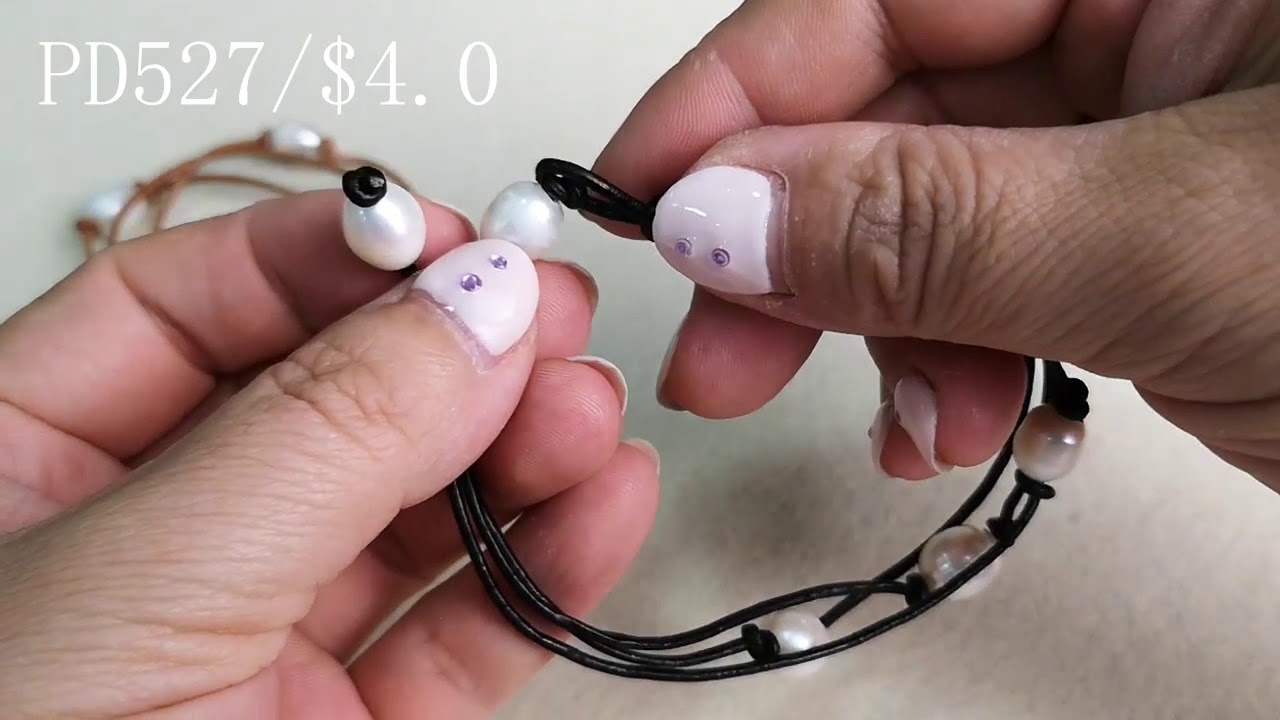 Hot Sale Chic Freshwater Pearls Leather Bracelet Design Collection in 2019