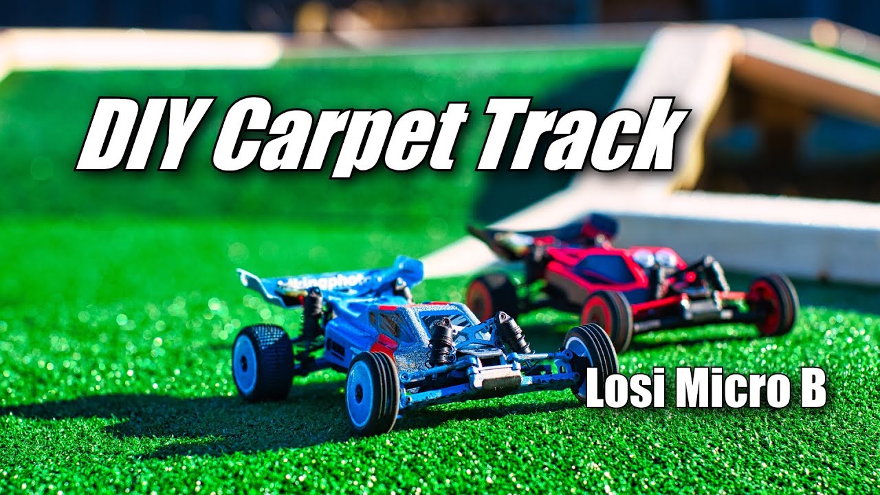 Making A Backyard Carpet Track with LapMonitor - Losi Micro-B 1/24 2WD RC