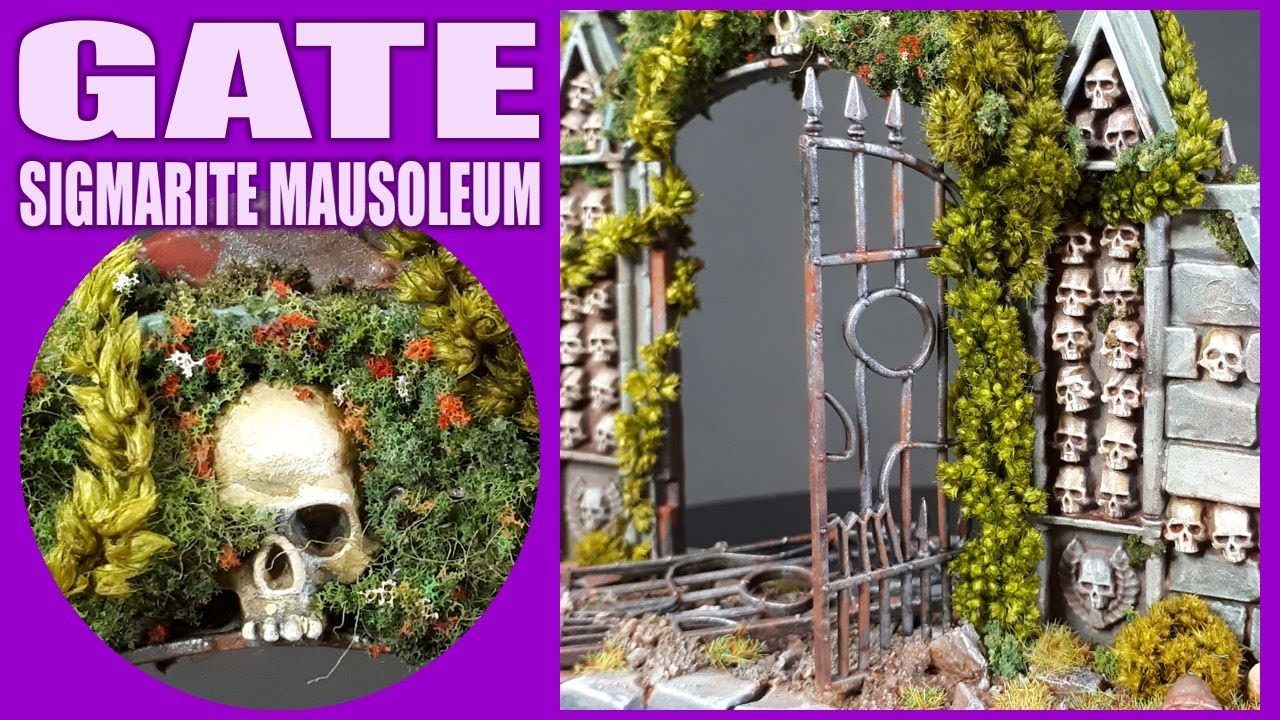 Painted & flocked GATE 🌿 Sigmarite Mausoleum / Mortal Realms WARHAMMER Age Of Sigmar SCENERY
