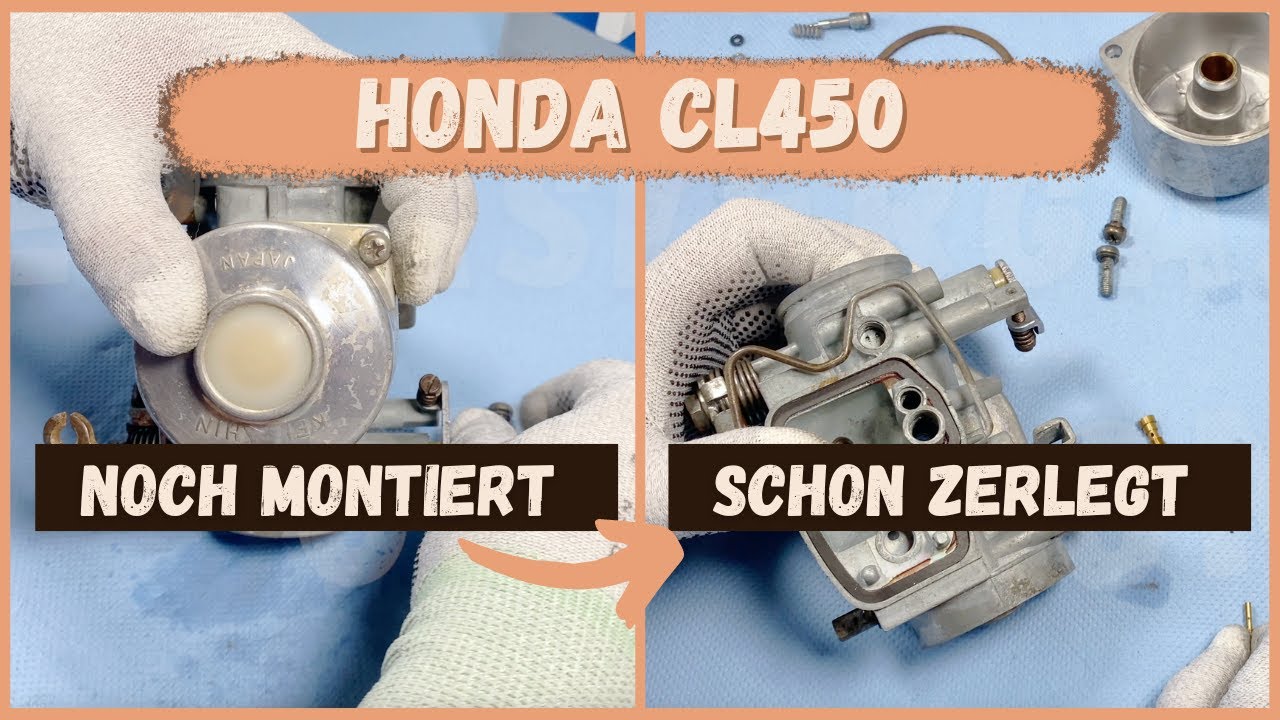 Vergaser Honda CL450 zerlegen, Schritt für Schritt, vom Vergaseronkel