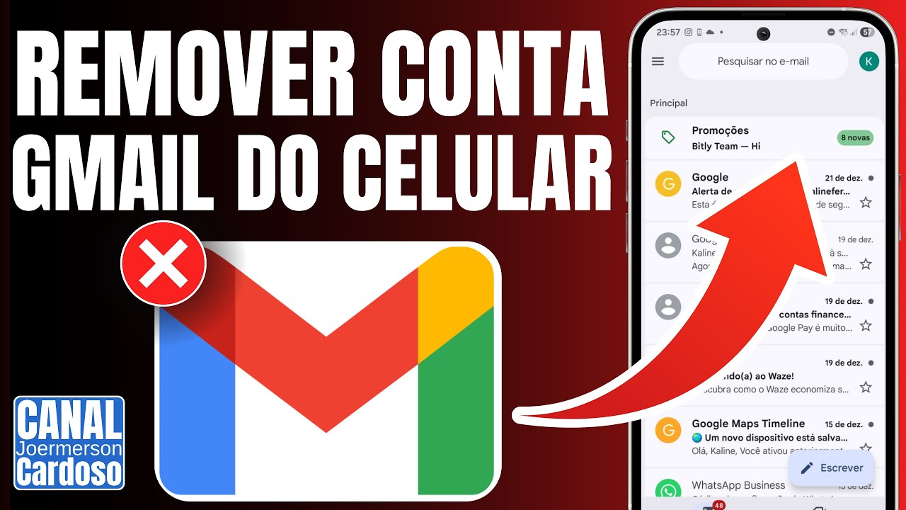 Como Remover Conta GMAIL do Celular - Rápido e Fácil!