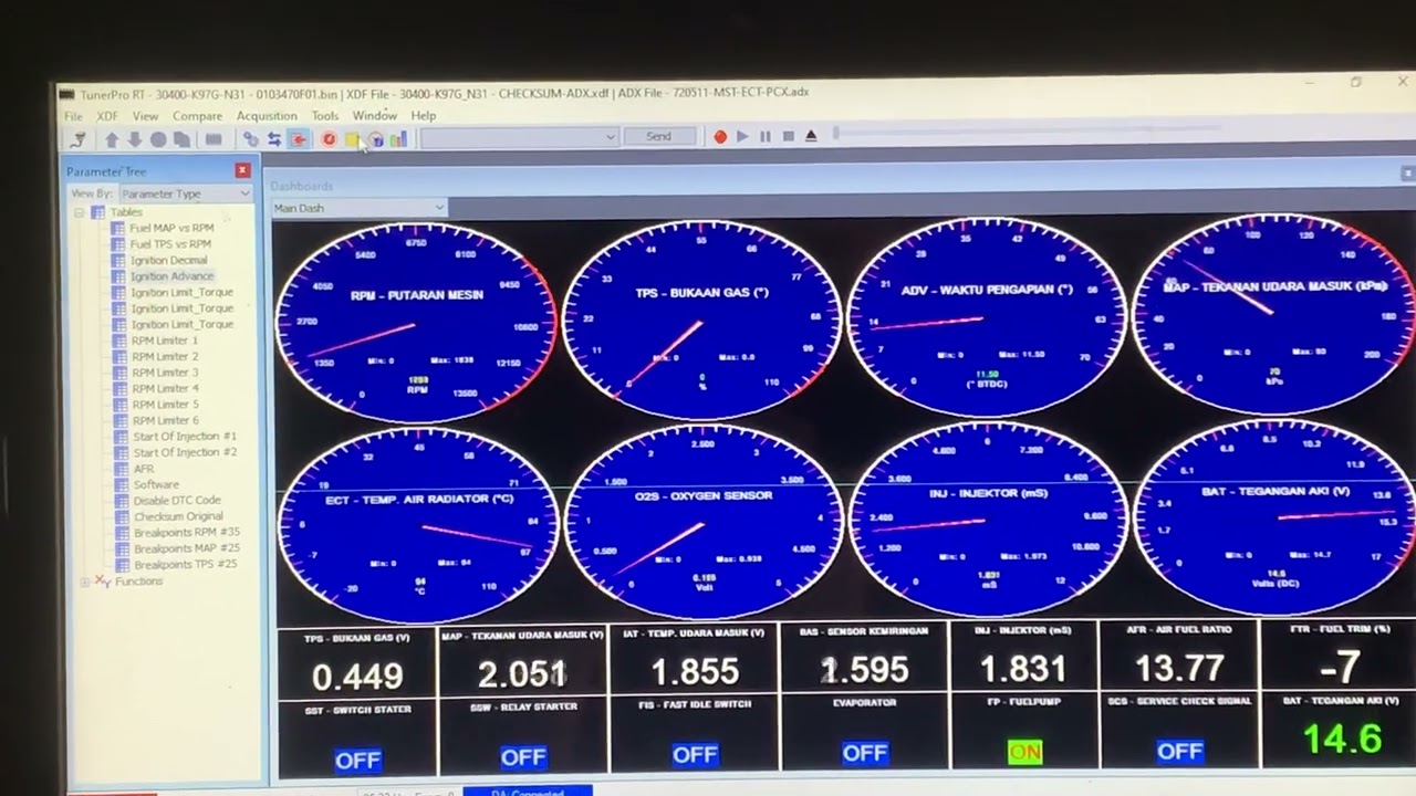 Remap ECU Honda PCX-150 + Realtime data