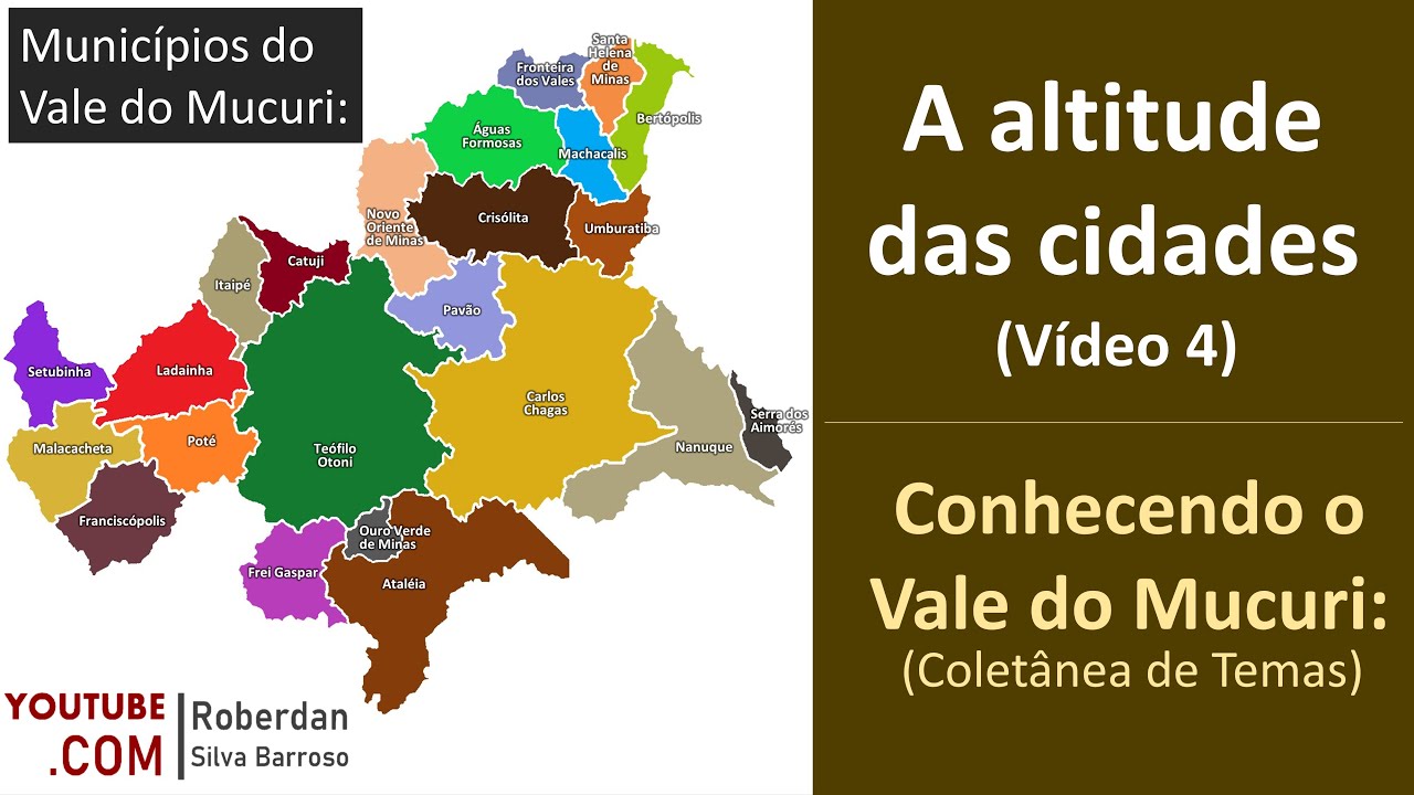 4. A altitude das cidades (Coletânea de Temas Vale do Mucuri)