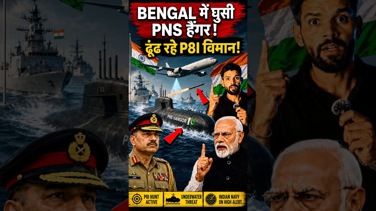 🔥 Pakistan&rsquo;s PNS Hangor Tracked! Indian Navy on High Alert | P-8I Hunt Begins !! #shorts #tarkpench