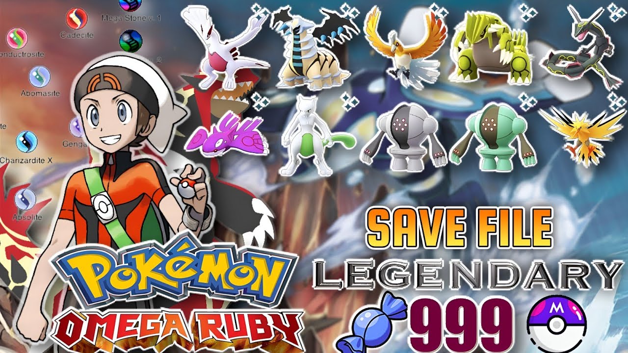 Mega Evolution Shiny✨ & Unlimited items Omega ruby Save File Cintra #pokemon
