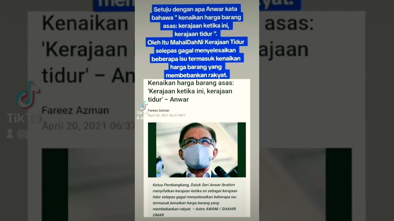 Anwar says the  Government is Sleeping