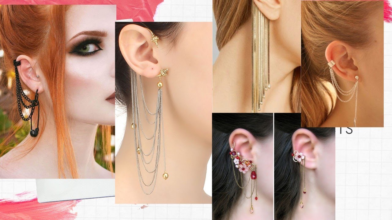 ear cuff with chains,ear cuff designs,new ear chain designs 2018