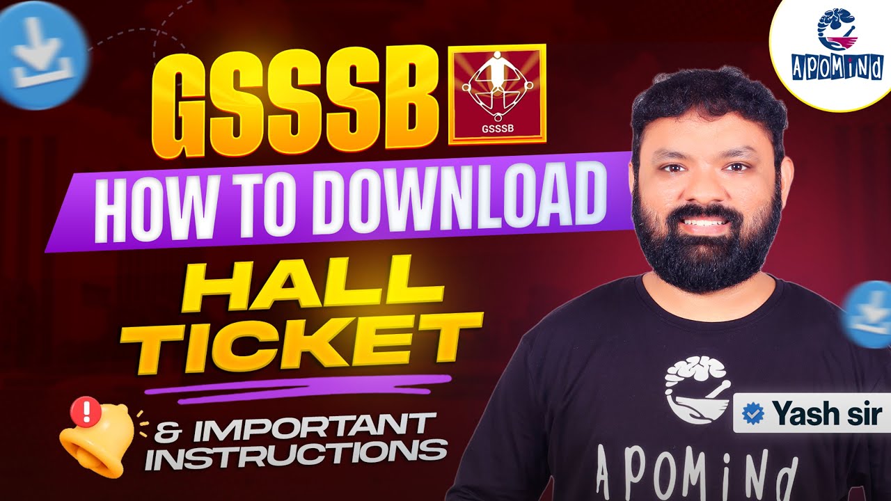 GSSSB Junior Pharmacist 2025 call letter | GSSSB Junior Pharmacist 2025 hall ticket |Imp Instruction