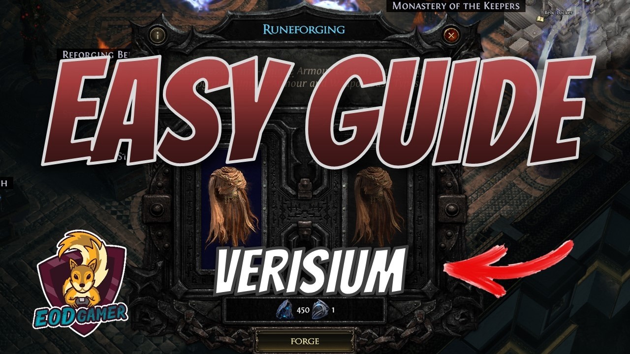 Простое руководство по крафту рун из веризиума в Path of Exile 2 (исключительный веризиум/сплавы/...