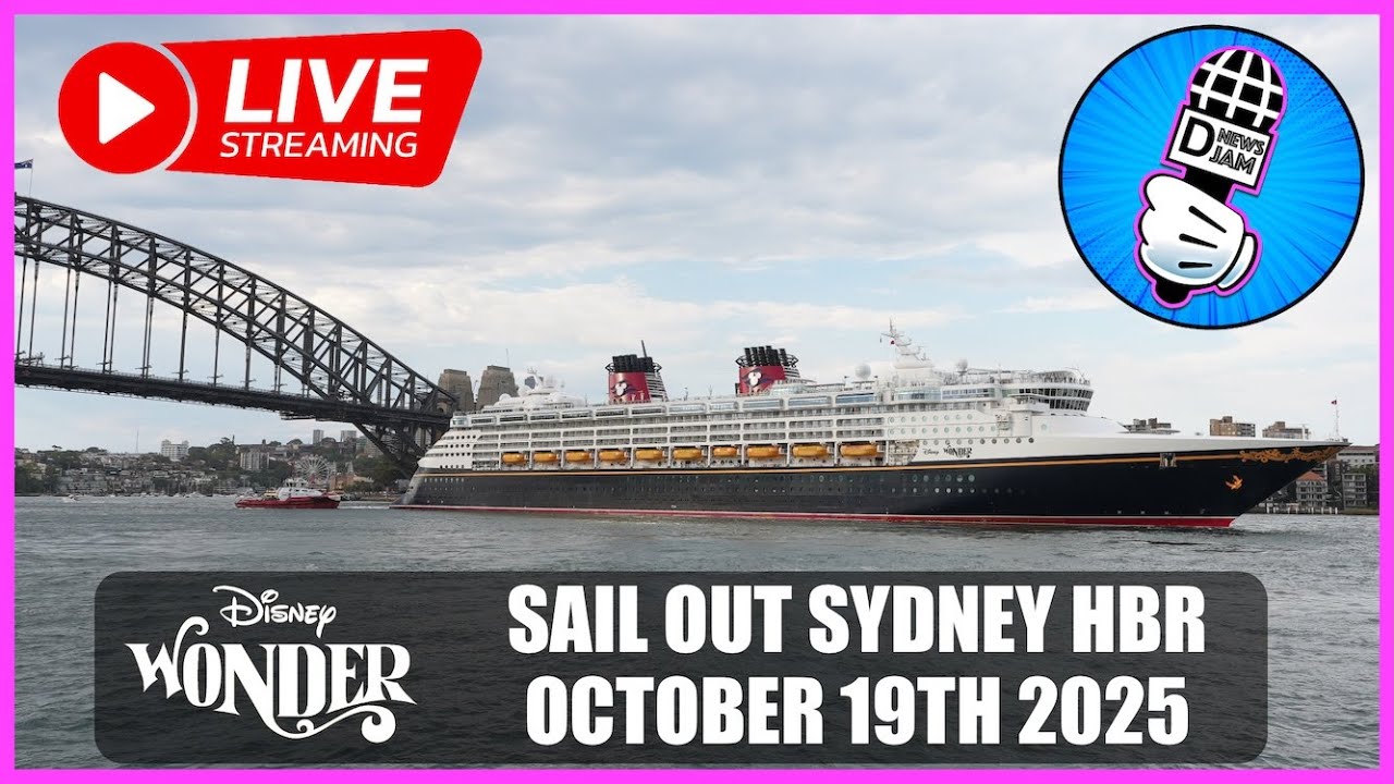 Disney Wonder покидает Сидней 19 октября 2025 года 😃👍🏼🏰🇦🇺🛳⚓️