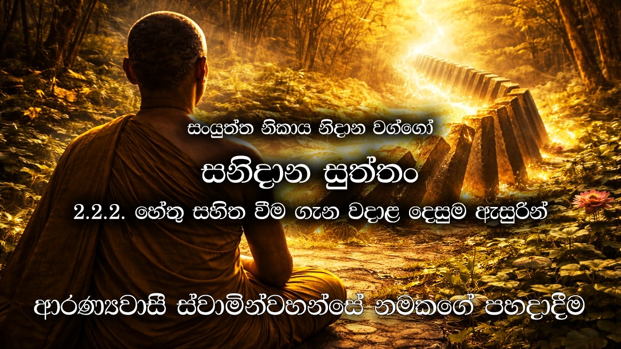 සනිදාන සුත්තං (Sanidana Sutta) | හේතු සහිත වීම ගැන වදාළ දෙසුම ඇසුරින් | Yoniso Manasikaraya