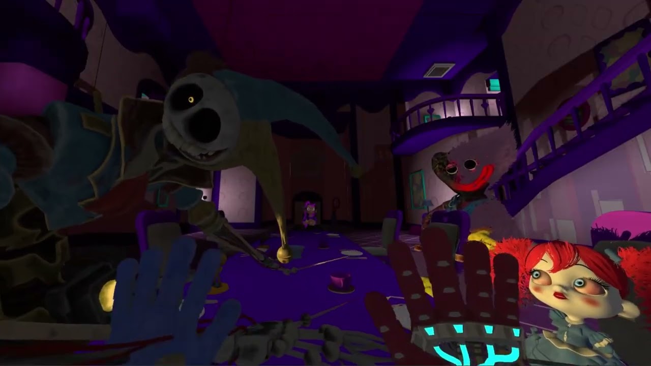  recreate tea party scene from the new poppy playtime chapter in vr chat