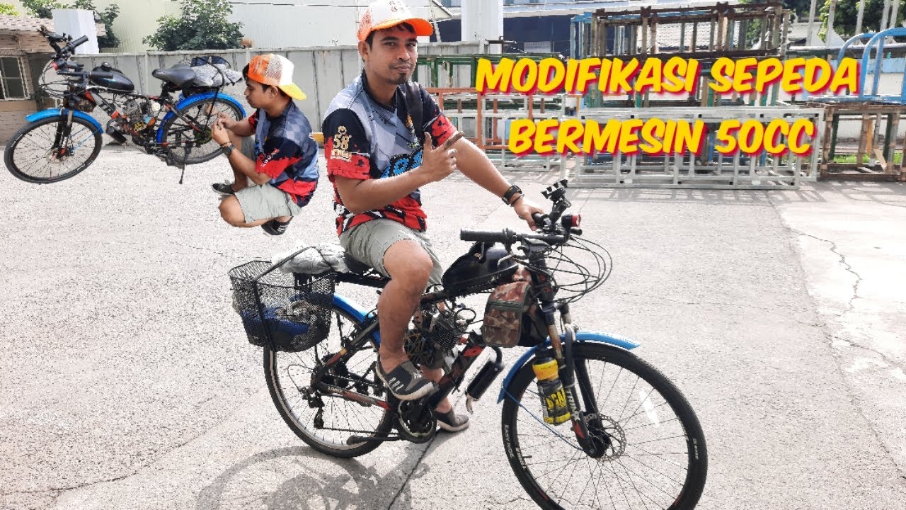 Modifikasi Sepeda Bermesin 50cc || Berkecepatan 50-60km/jam