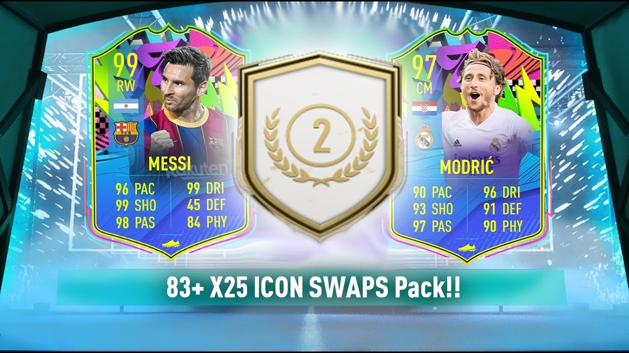 WE GOT ONE!! 🔥 My Icon Swaps 83+ x25 PACK.. #FIFA21​