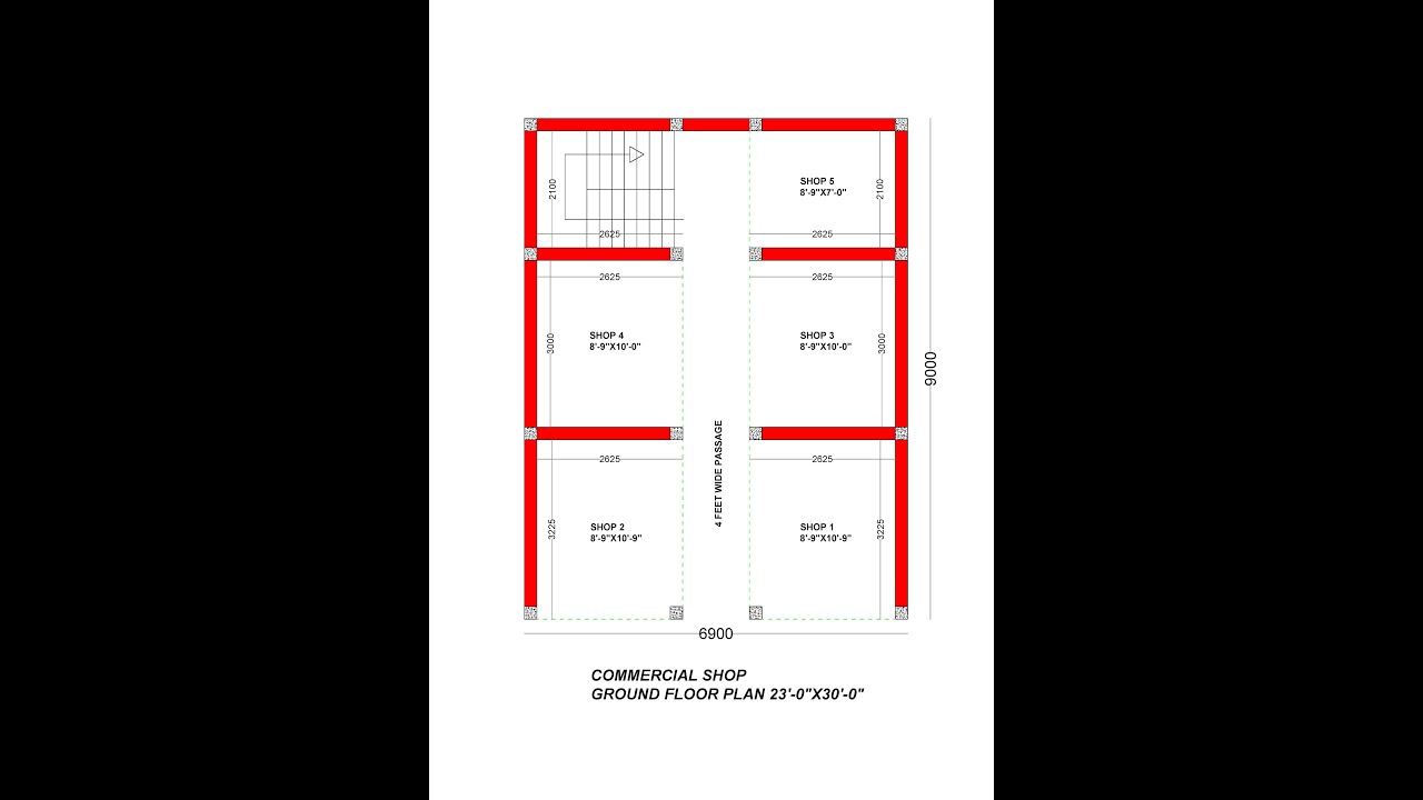 23X30 house plan shop ke sath,23X30 house design, 23x30 SHOP WITH HOUSE PLAN