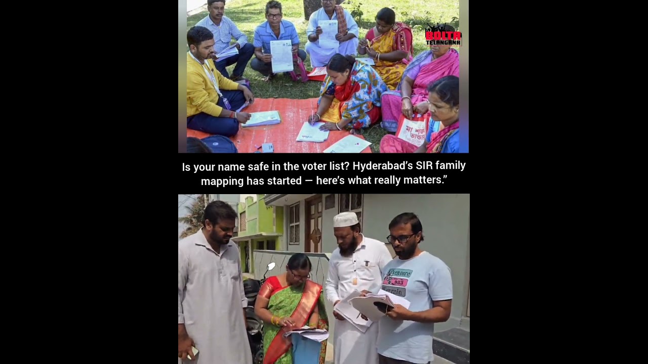 #telangana :- SIR Family Mapping Started in Hyderabad | Will Your Voter Name Be Deleted?